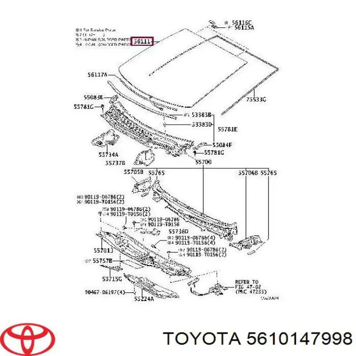 5610147909 Toyota Pára-brisas
