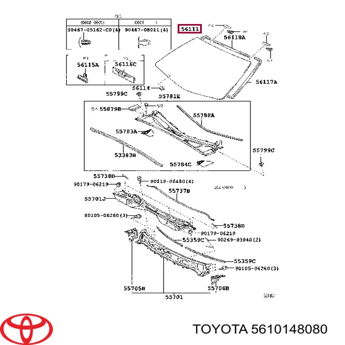 5610148202 Toyota Pára-brisas