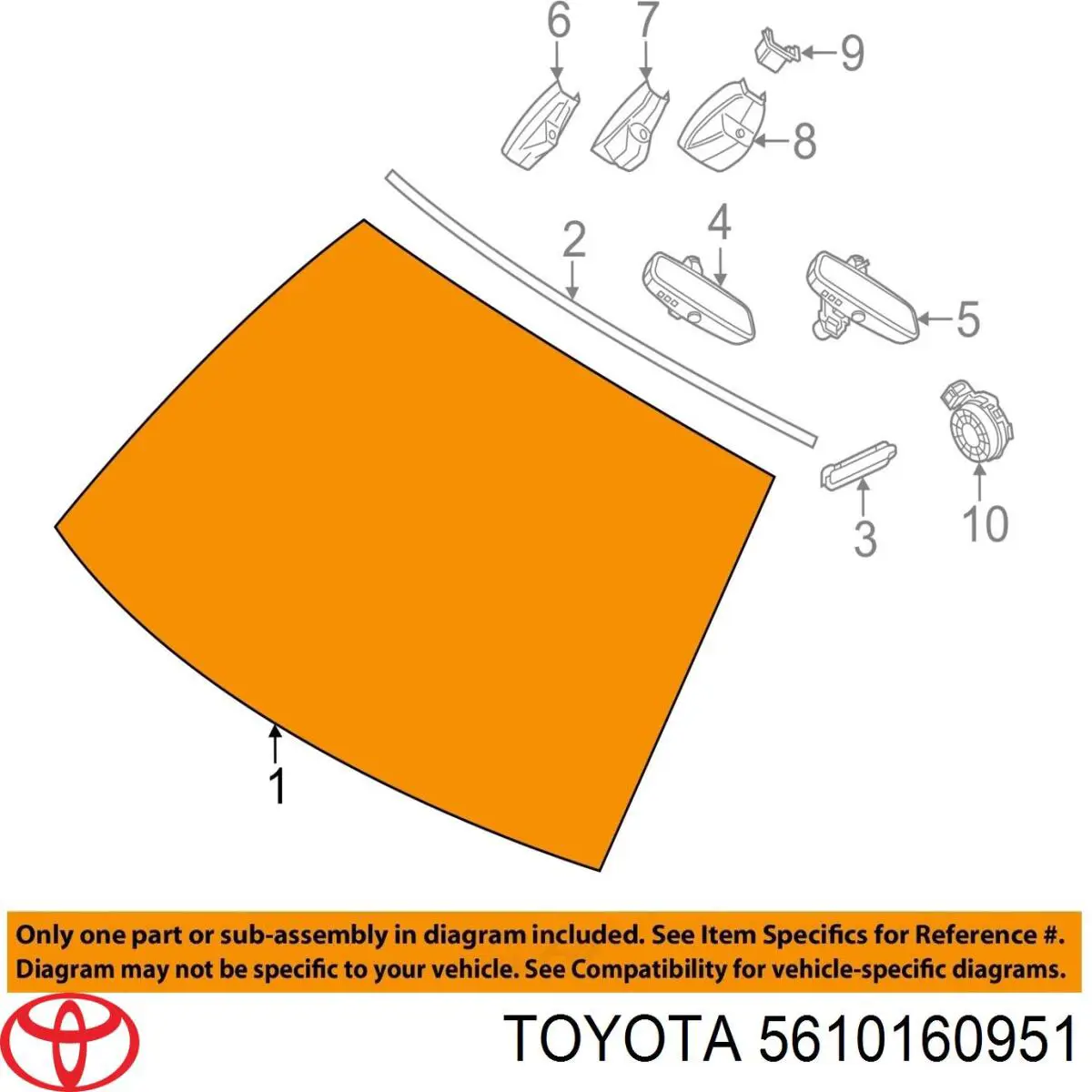 Pára-brisas Toyota 5610160951 preço, a partir de 540,54 USD