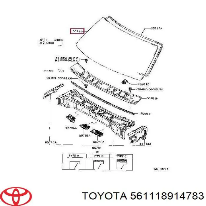 Pára-brisas Toyota 4 Runner  N130