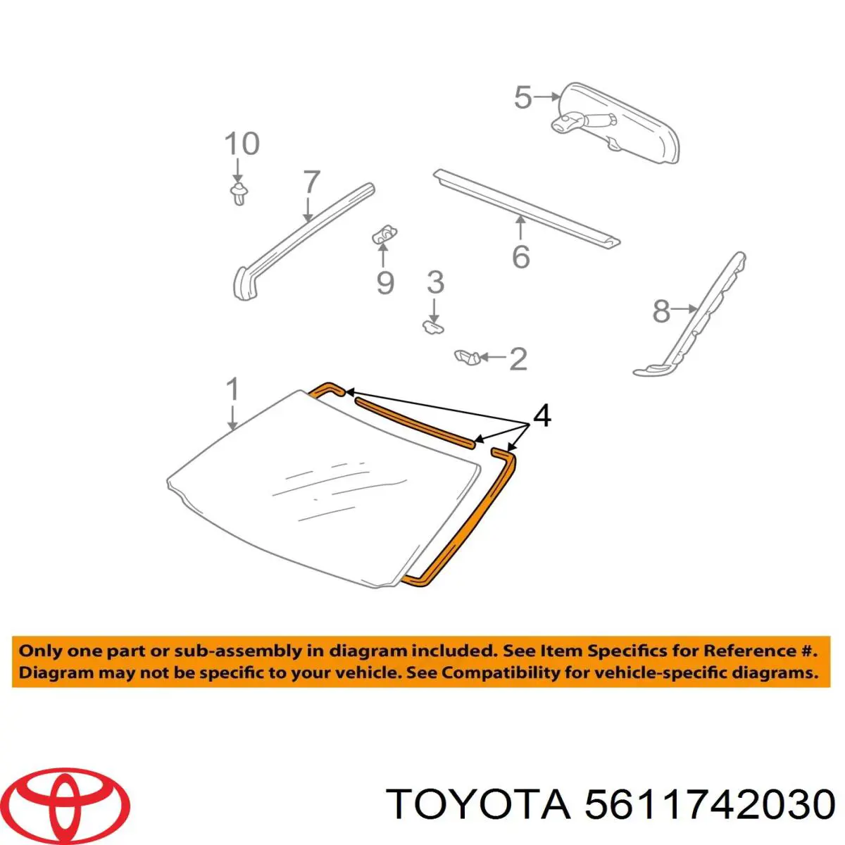 Compactador de pára-brisas Toyota 5611742030 preço, a partir de 24,59 USD