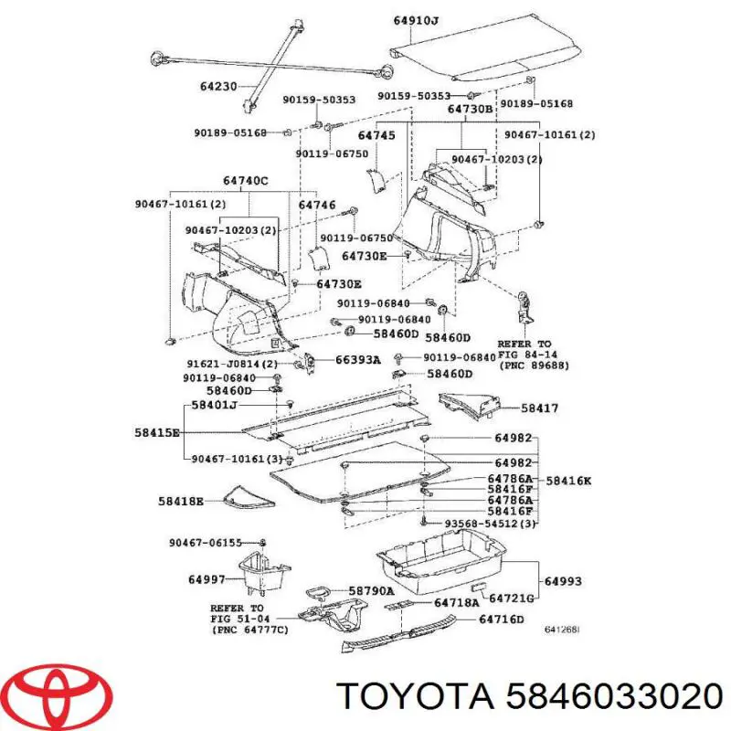 Compre 5846033020 Toyota Gozno de fixação de carga