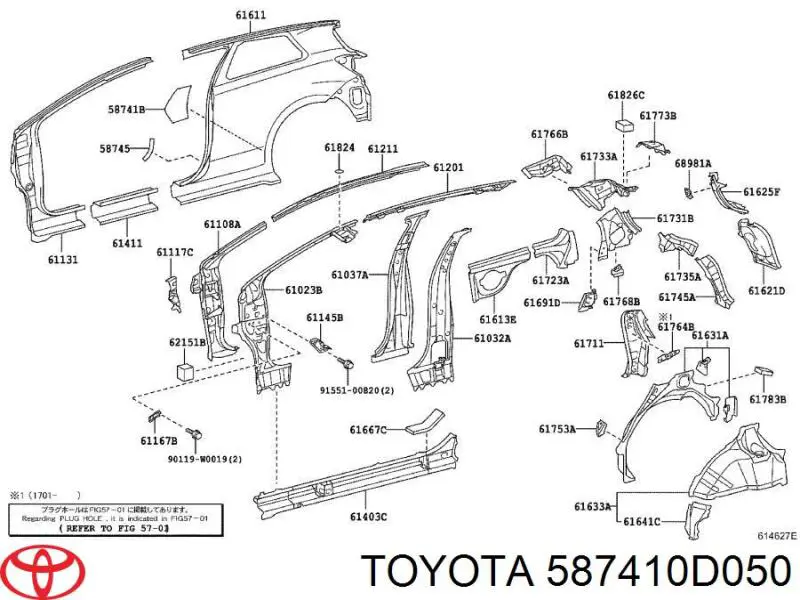 587410D050 Toyota 