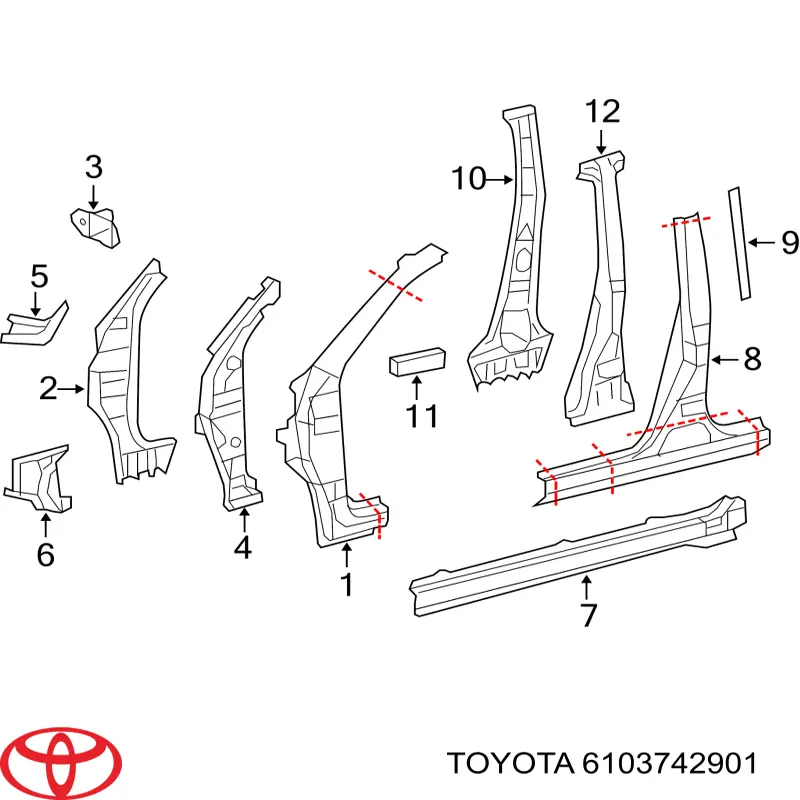  Toyota 6103742901 preço, a partir de 654,37 USD