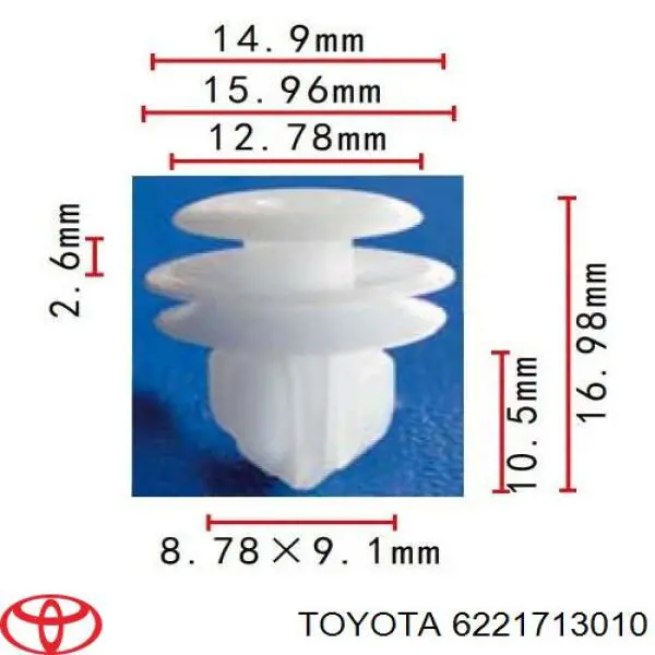 Cápsula (prendedor) de fixação de revestimento da porta Mitsubishi 7259A013 preço, a partir de 2,55 USD