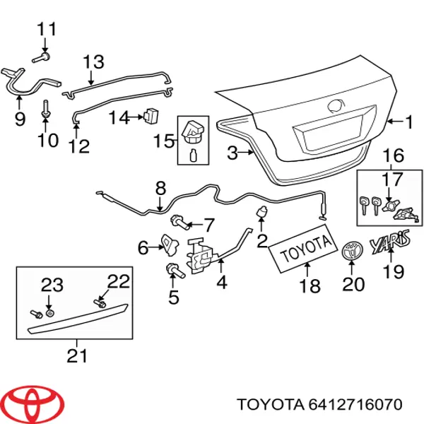 6412716070 Toyota 