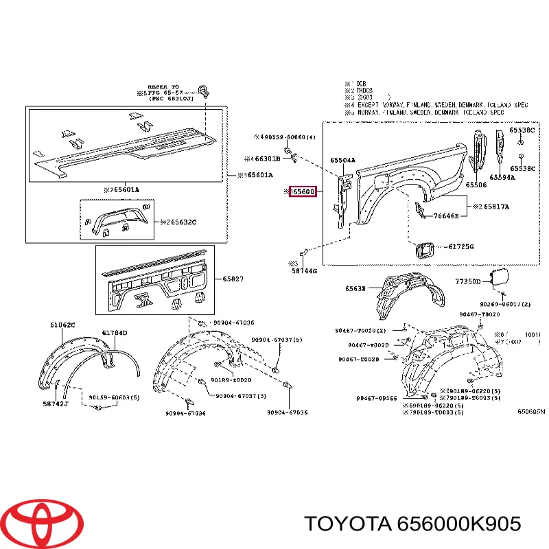 656000K905 Toyota 
