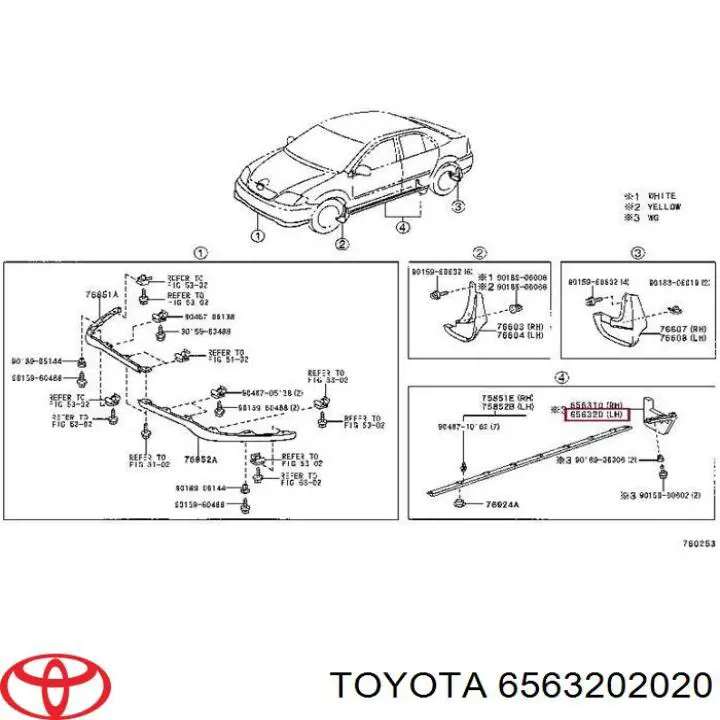  Toyota 6563202020 preço, a partir de 37,21 USD