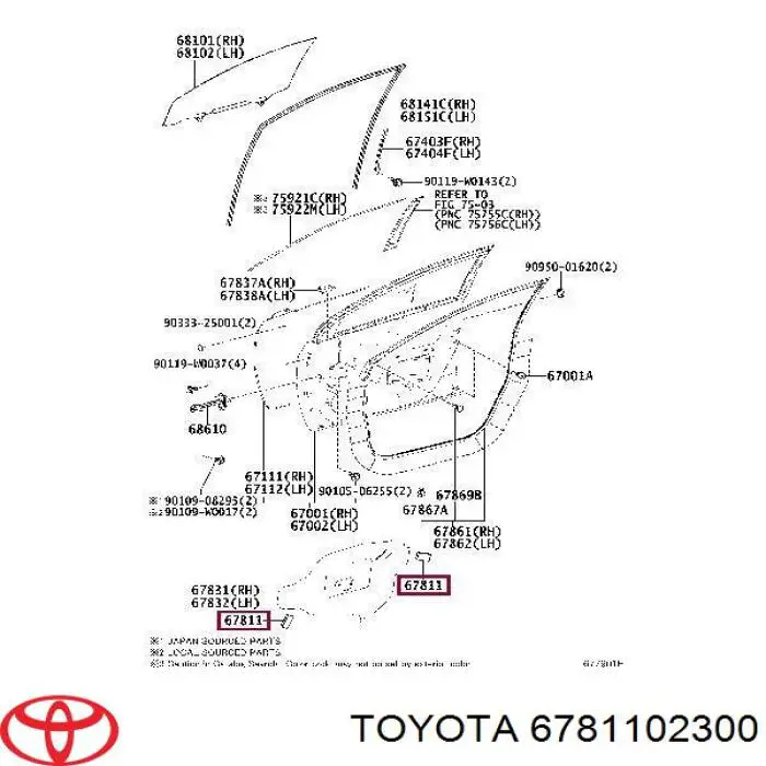 6781102300 Toyota 