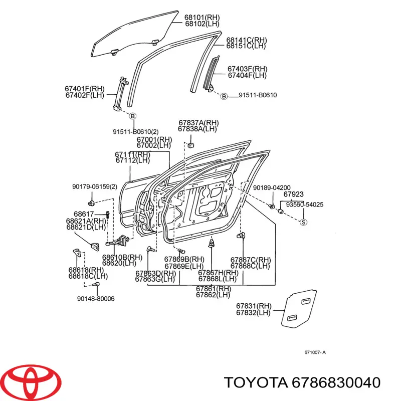 6786830040 Toyota 