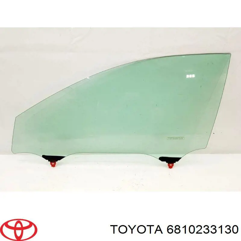 6810233130 Toyota Vidro da porta dianteira esquerda