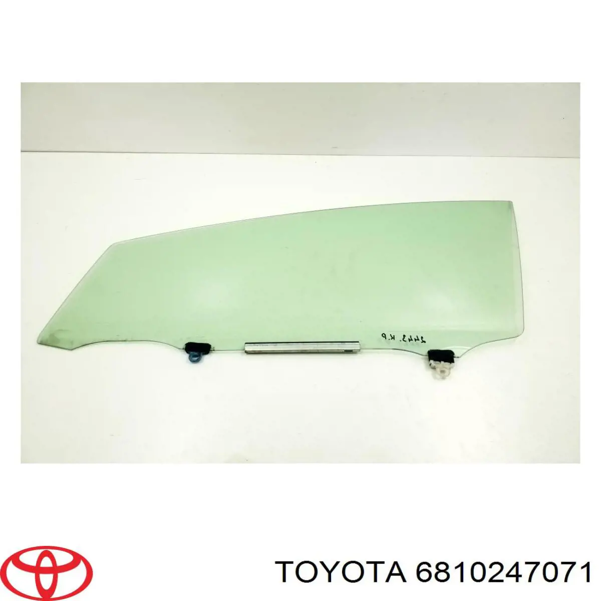 6810247072 Toyota Vidro da porta dianteira esquerda