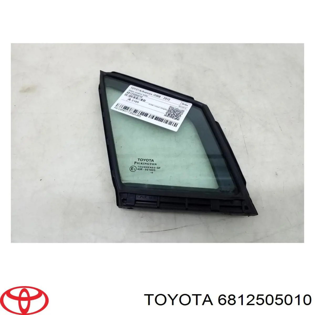 6812505010 Toyota Vidro de janelo da porta dianteira direita