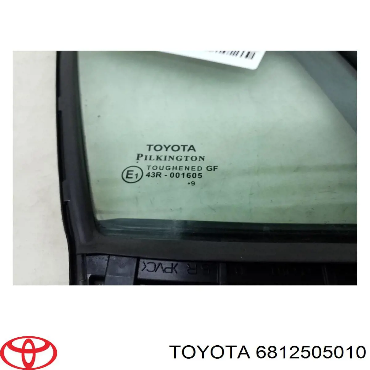 Compre 6812505010 Toyota Vidro de janelo da porta dianteira direita