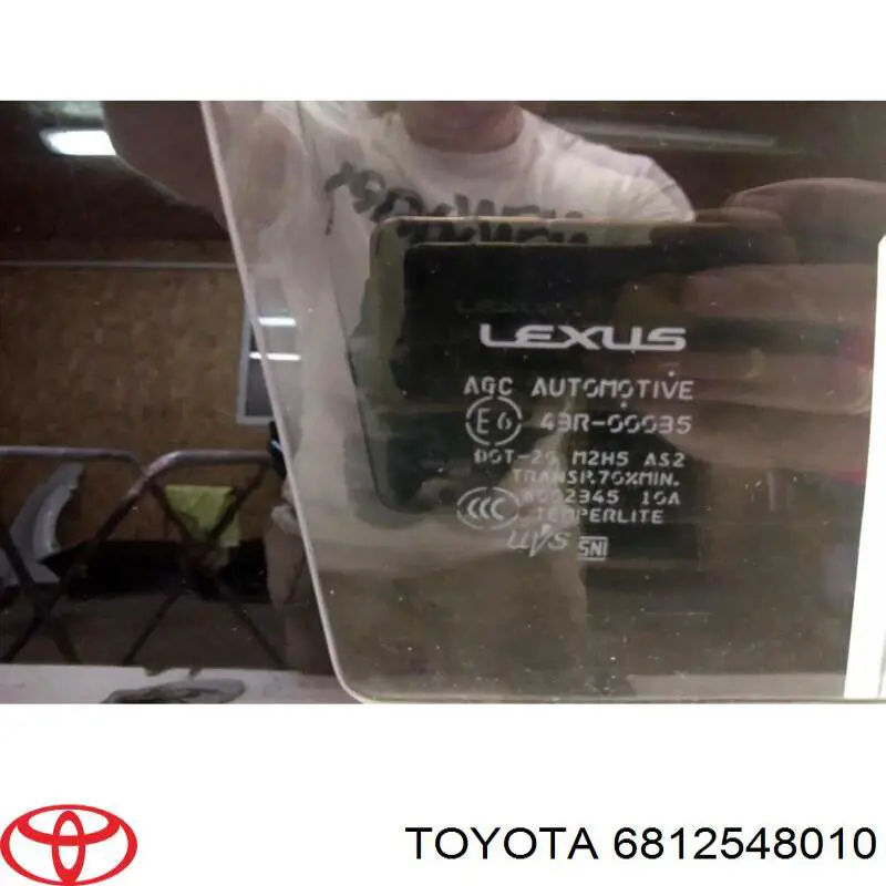 Vidro de janelo da porta dianteira direita Toyota 6812548010 preço, a partir de 59,63 USD