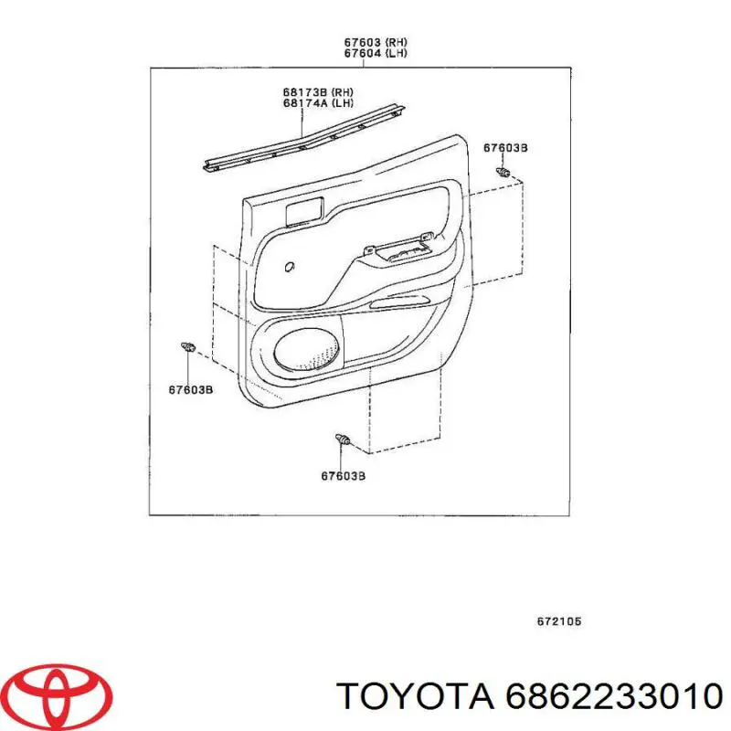  Toyota 6862233010 preço, a partir de 12,07 USD