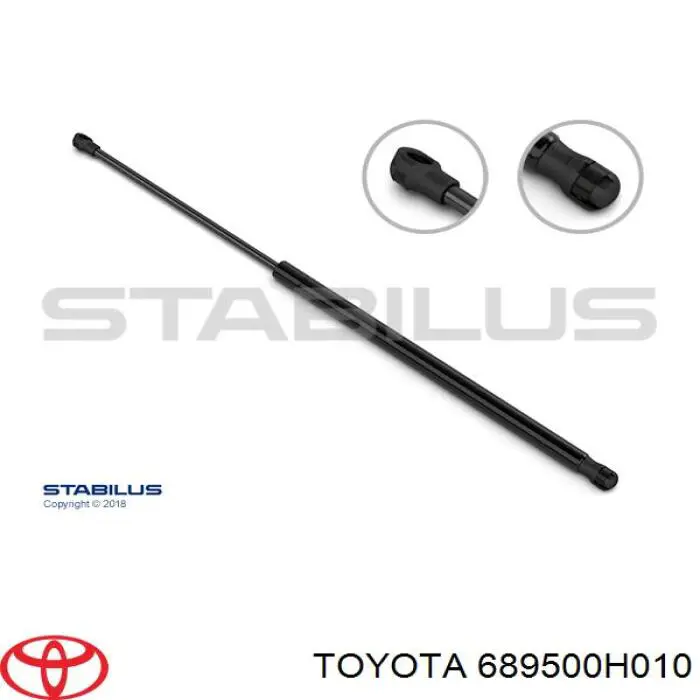 689500H010 Toyota Amortecedor de tampa de porta-malas (de 3ª/5ª porta traseira)