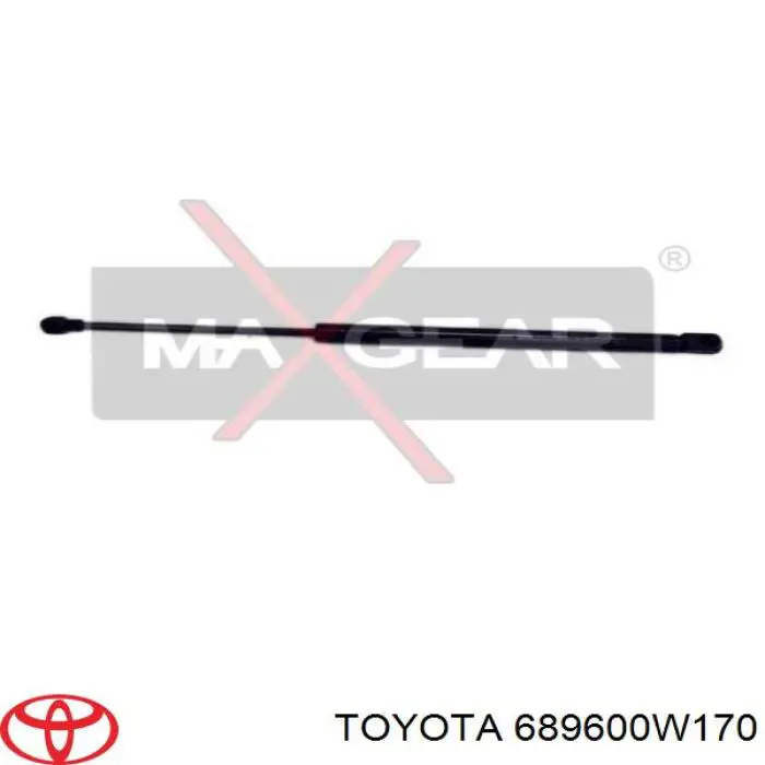 689600W170 Toyota Amortecedor de tampa de porta-malas (de 3ª/5ª porta traseira)