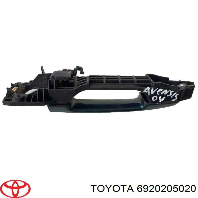 6920205020 Toyota Suporte de maçaneta externa da porta dianteira esquerda