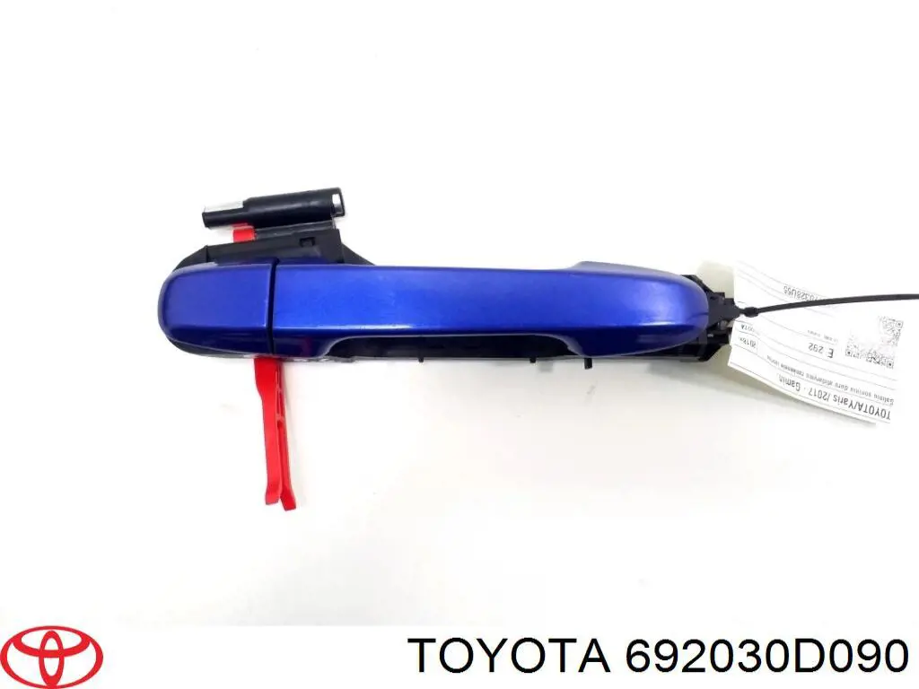 692030D090 Toyota Suporte de maçaneta externa da porta traseira esquerda