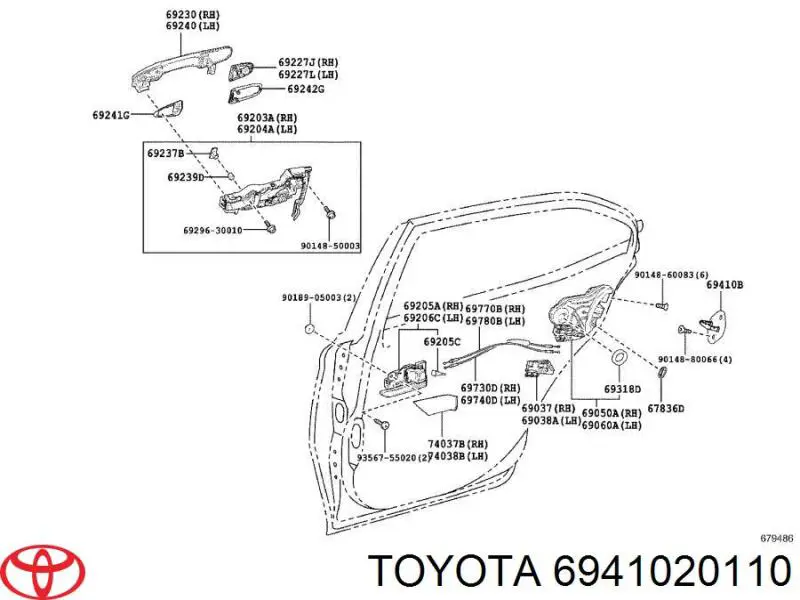  Toyota 6941020110 preço, a partir de 45,54 USD