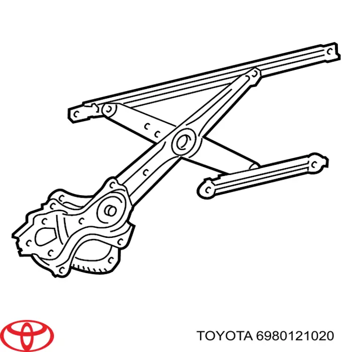 6980121020 Toyota Mecanismo de acionamento de vidro da porta dianteira direita