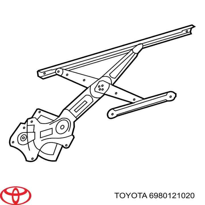 Mecanismo de acionamento de vidro da porta dianteira direita Toyota 6980121020 preço, a partir de 100,45 USD