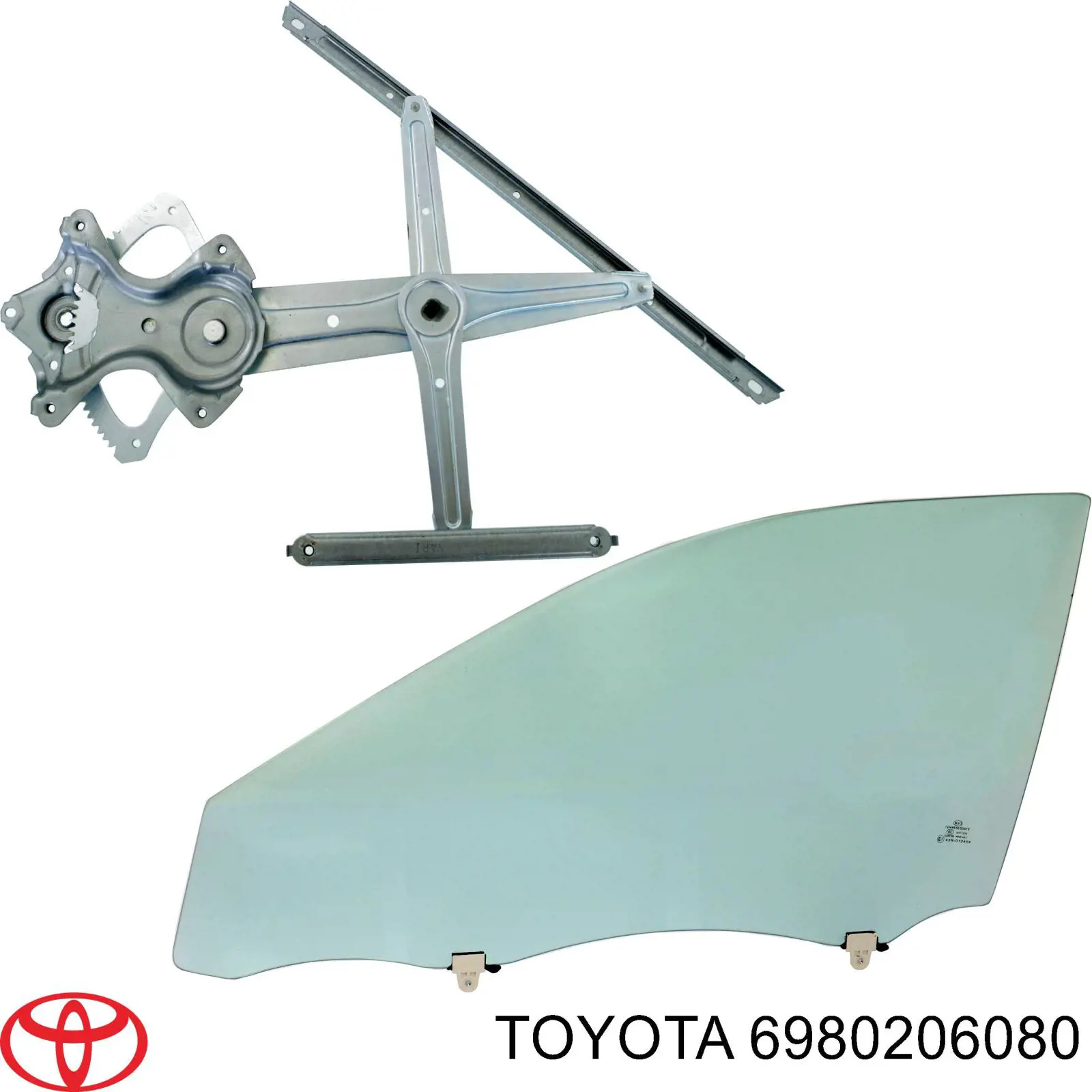 Mecanismo de acionamento de vidro da porta dianteira esquerda Toyota 6980206080 preço, a partir de 82,27 USD