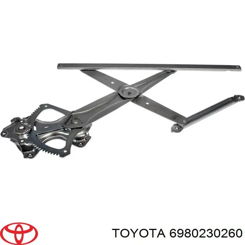 6980230260 Toyota Mecanismo de acionamento de vidro da porta dianteira esquerda