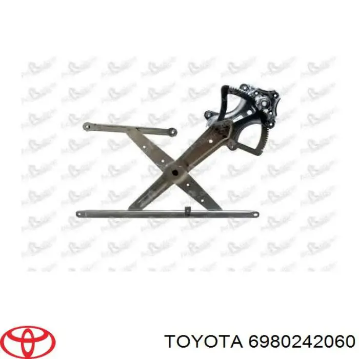 6980242060 Toyota Mecanismo de acionamento de vidro da porta dianteira esquerda