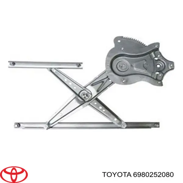 6980252080 Toyota Mecanismo de acionamento de vidro da porta dianteira esquerda