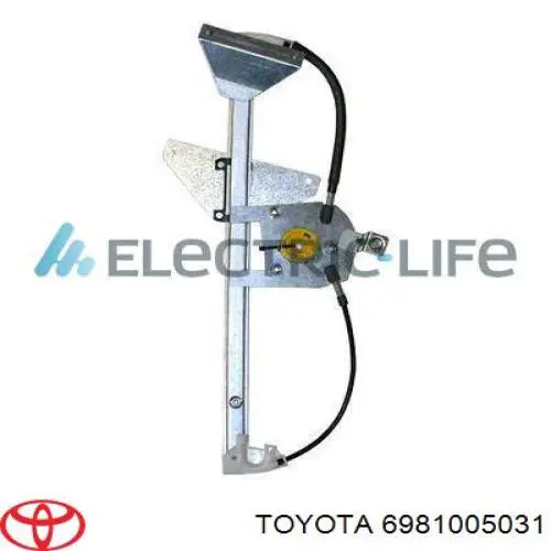 6981005030 Toyota Mecanismo de acionamento de vidro da porta dianteira direita
