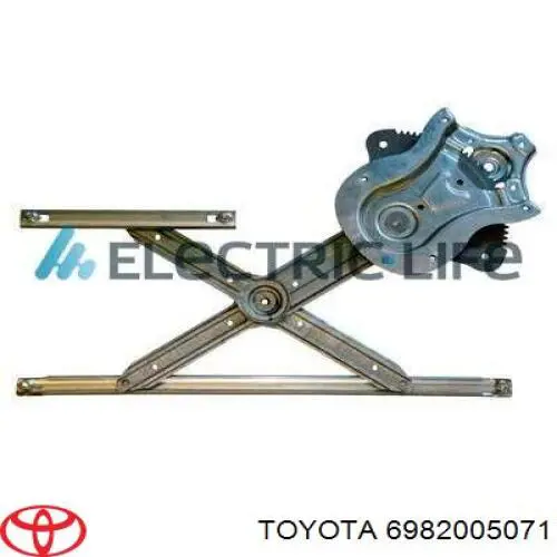 6982005071 Toyota Mecanismo de acionamento de vidro da porta dianteira esquerda
