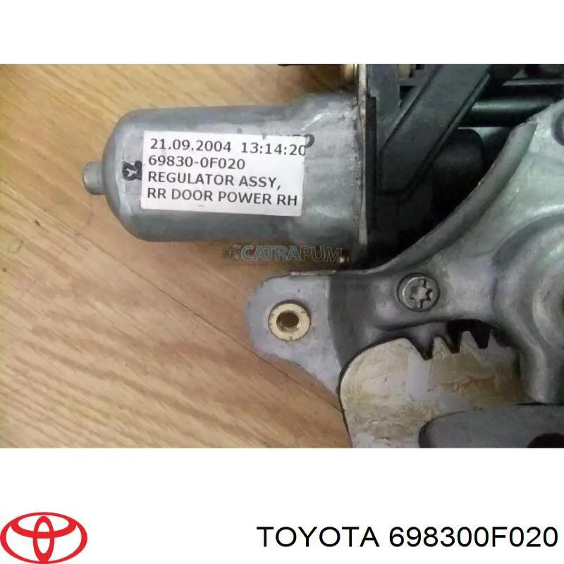 Compre 698300F020 Toyota Mecanismo de acionamento de vidro da porta traseira direita