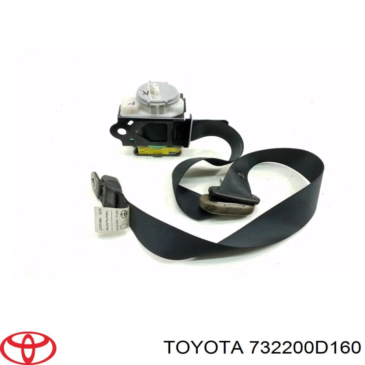 Correia de segurança dianteira esquerda 732200D160 Toyota