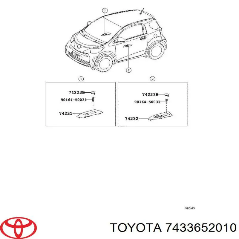 Fixador de pala contra o sol Toyota 7433652010 preço, a partir de 4,07 USD