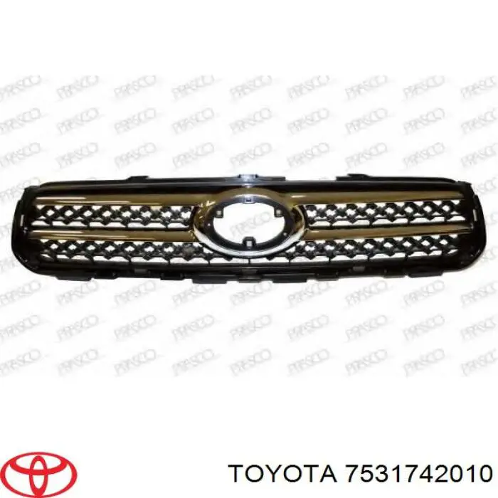 7531742010 Toyota Moldura de grelha do radiador