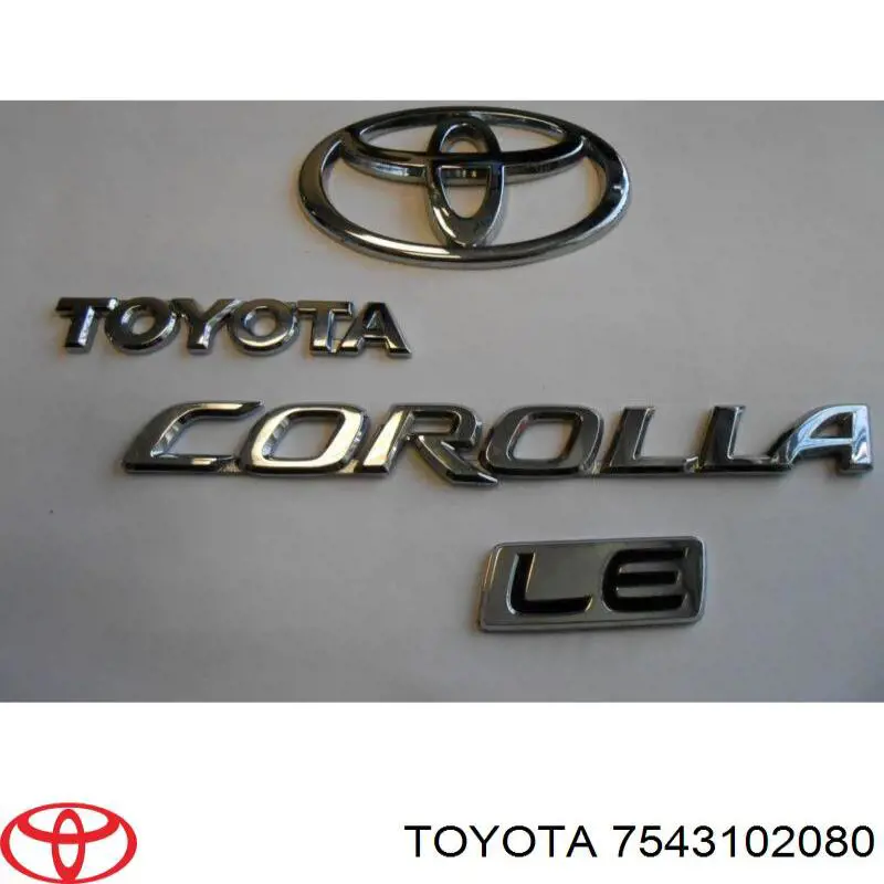 Emblema de tampa de porta-malas (emblema de firma) Toyota 7543102080 preço, a partir de 48,40 USD