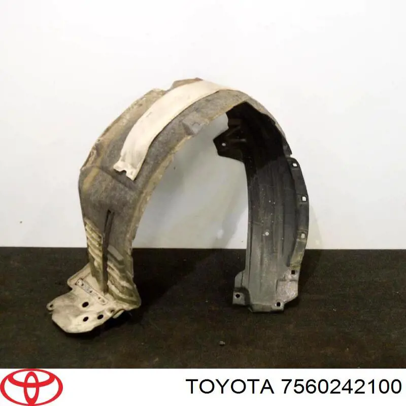 7560242100 Toyota Expansor (placa sobreposta) de arco do pára-lama dianteiro esquerdo