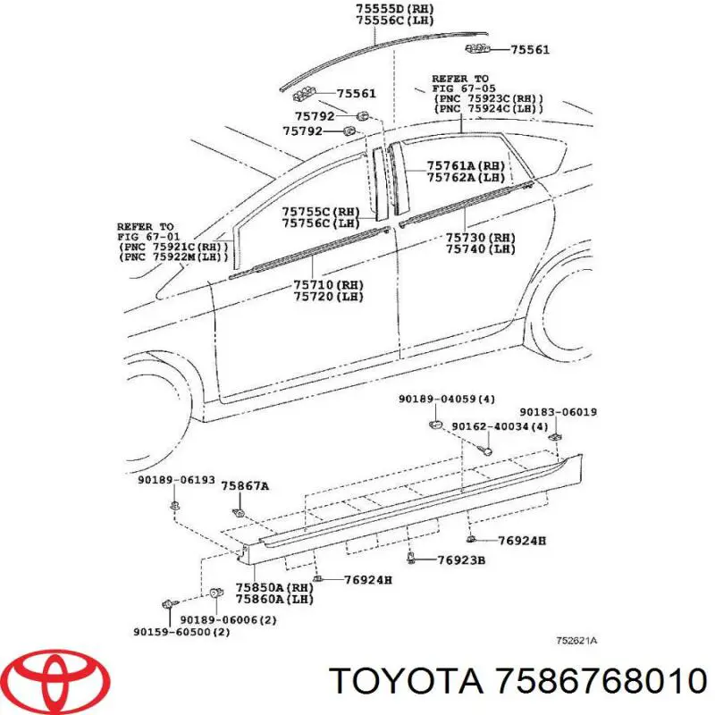  Toyota 7586768010 preço, a partir de 5,25 USD