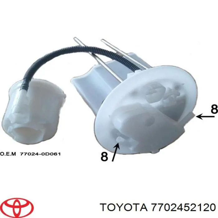 7702452120 Toyota Filtro de combustível