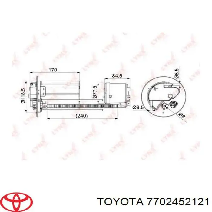 Filtro de combustível 7702452120 Toyota