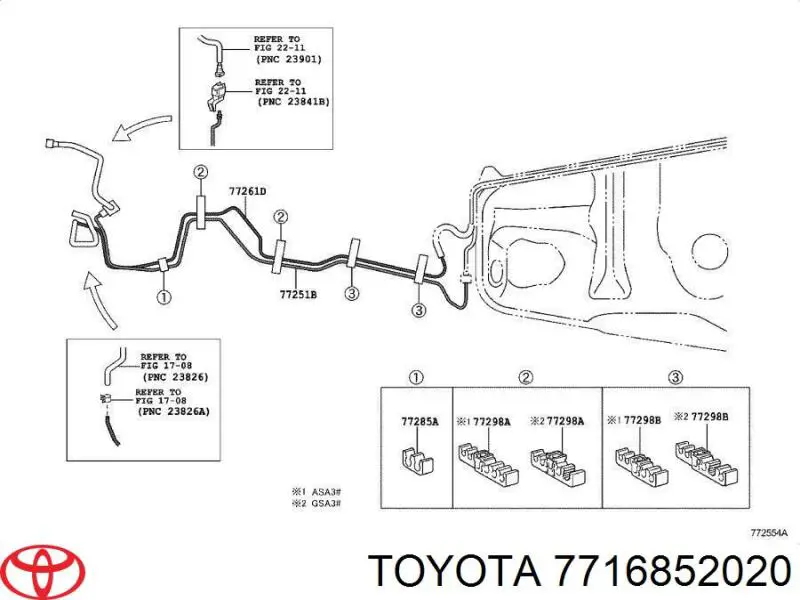  Toyota 7716852020 preço, a partir de 46,73 USD