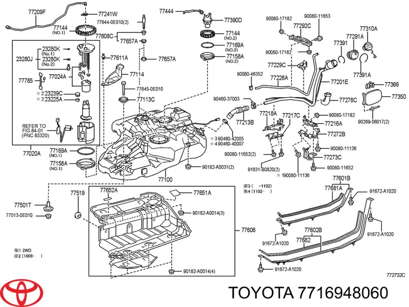 Compre 7716948040 Toyota Vedante de caixa de filtro de combustível
