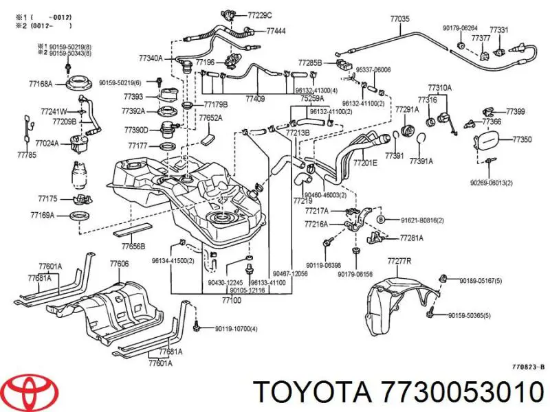Tampa (tampão) do tanque de combustível Toyota 7730053010 preço, a partir de 69,91 USD