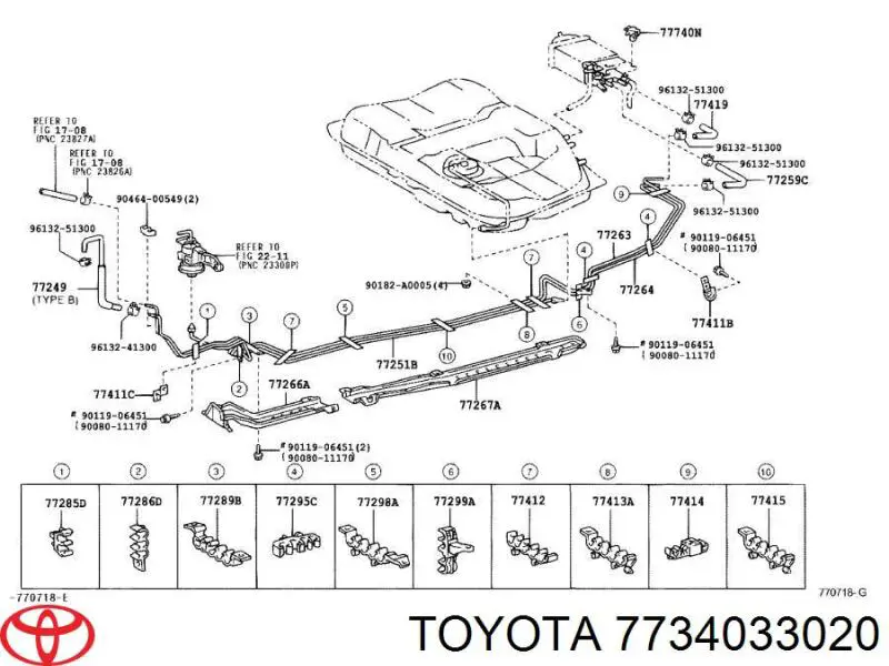 Válvula de ventilação dos gases do tanque de combustível Toyota 7734033020 preço, a partir de 68,24 USD