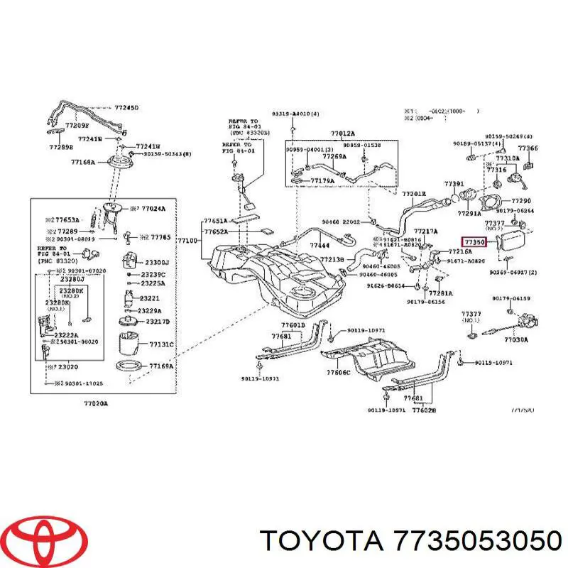 Alcapão do tanque de combustível Lexus IS  E2