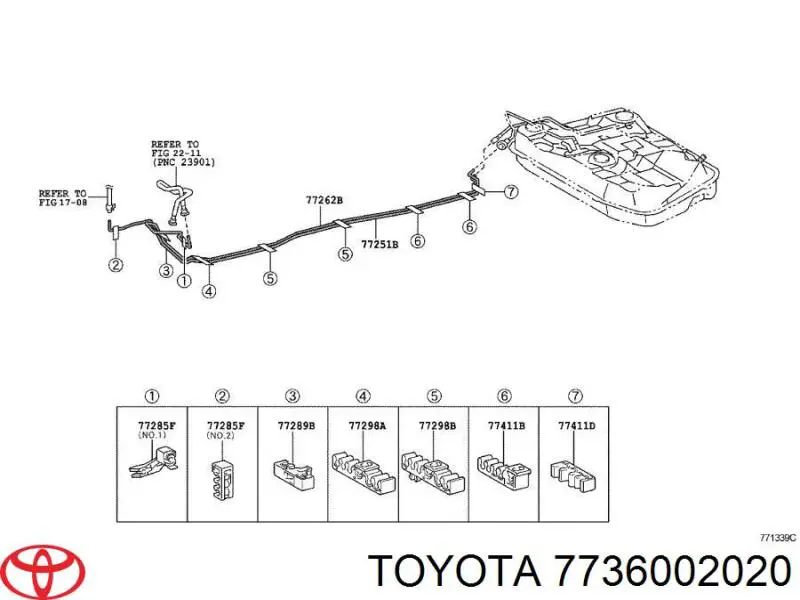 Mola do alcapão do tanque de combustível Toyota 7736030080 preço, a partir de 5,30 USD