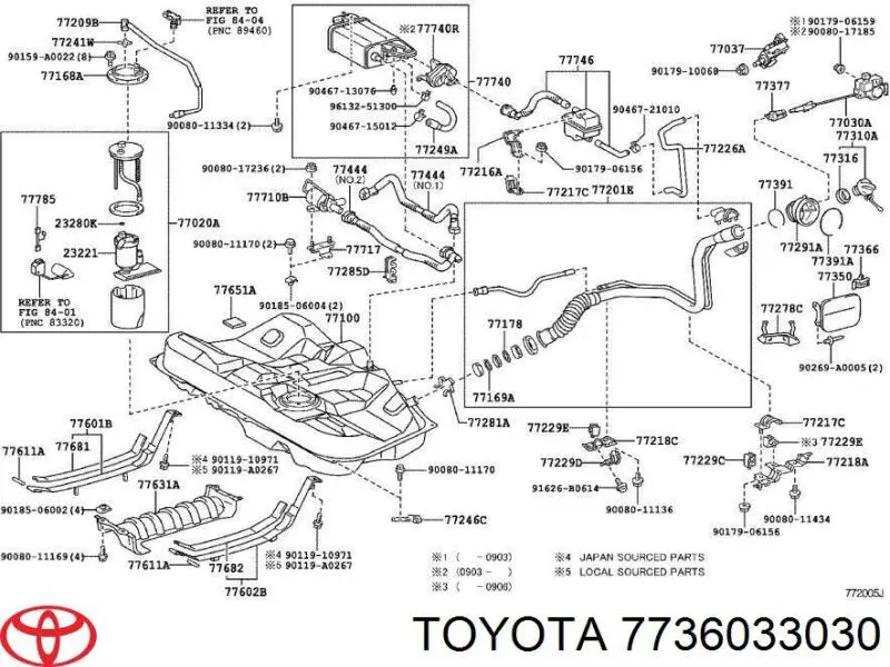  Toyota 7736033030 preço, a partir de 4,42 USD