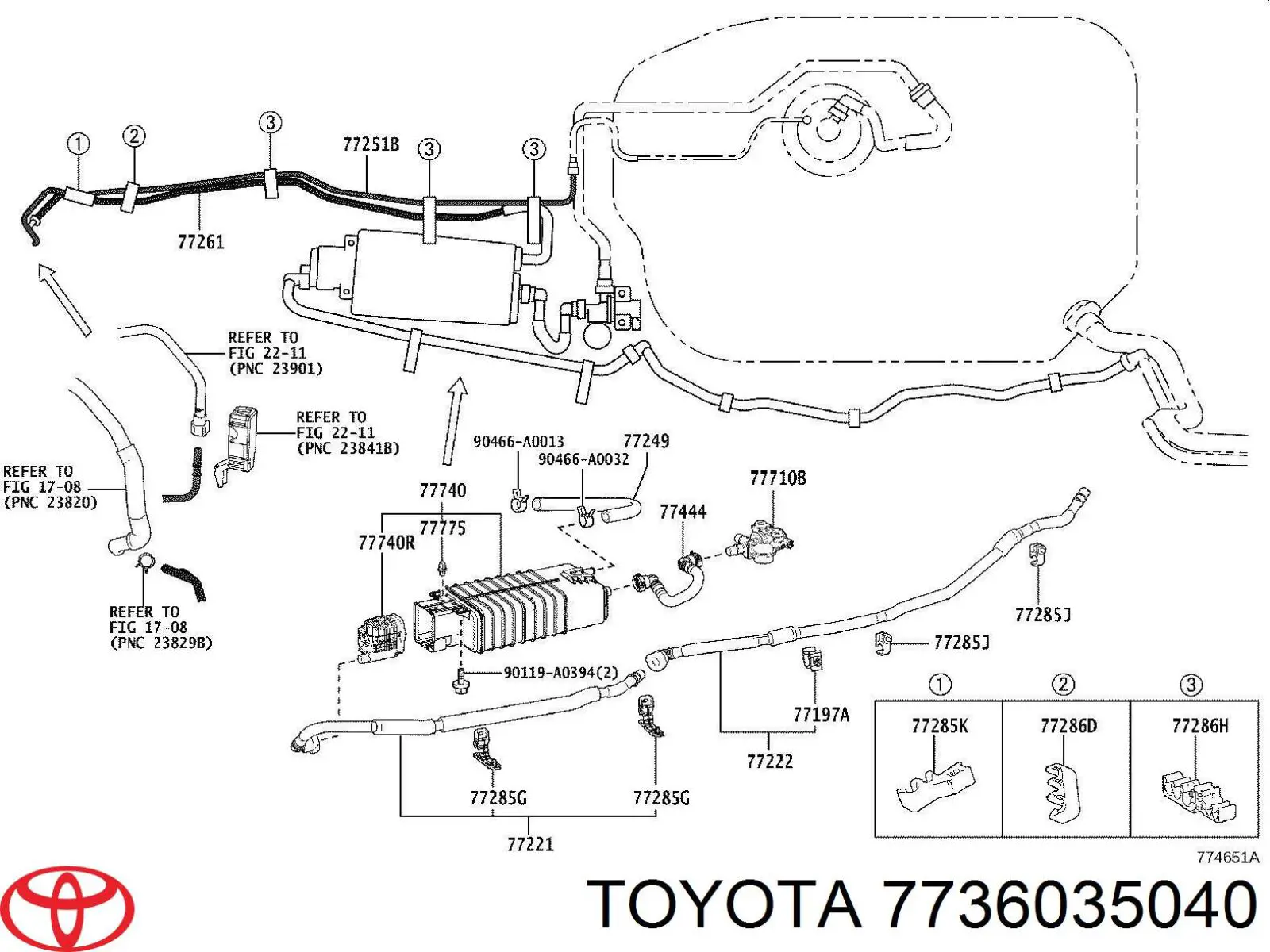 Mola do alcapão do tanque de combustível Toyota 7736035040 preço, a partir de 7,87 USD